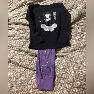 Wednesday Addams "Nevermore Academy" Girls' XS/5 Pajama Set